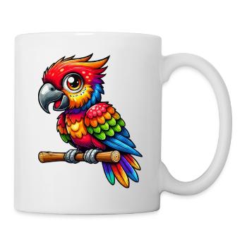 Papagei - Tasse - Weiß - Rechts
