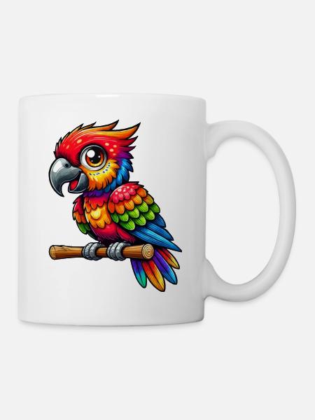 Papagei - Tasse - Weiß
