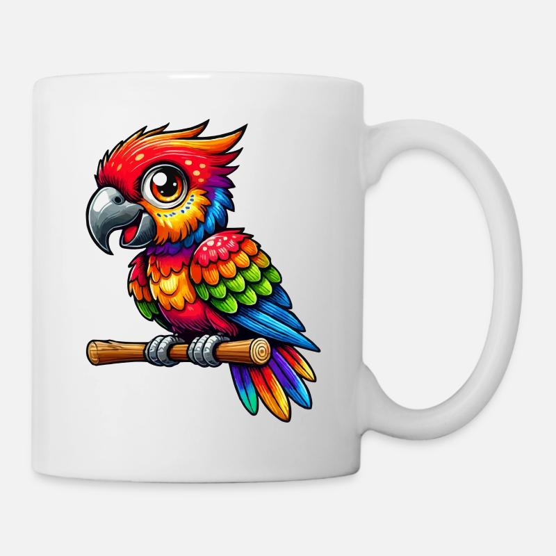 Papagei - Tasse - Weiß