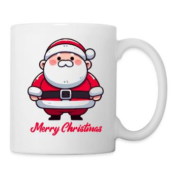 Weihnachtsmann Cartoon - Tasse - Weiß - Rechts