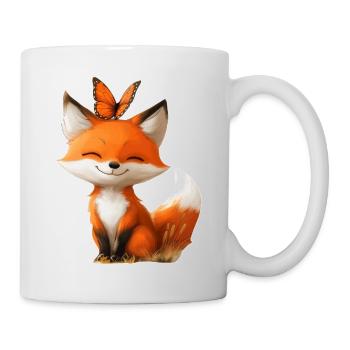 Fox with Butterfly - Mug - white - Right