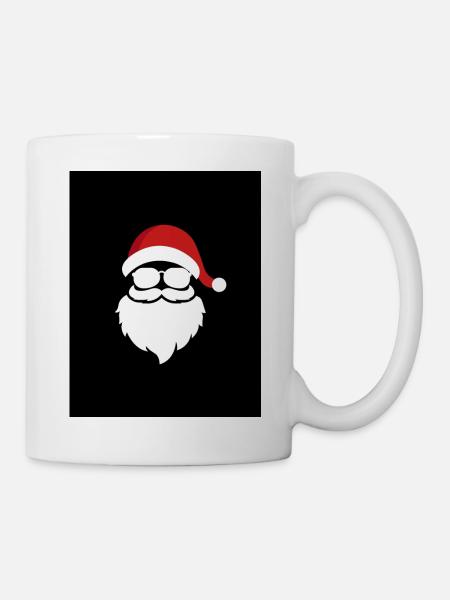 Stylischer Weihnachtsmann - Tasse - Weiß