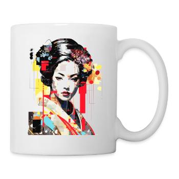 Femme Japonaise Portrait Geisha Tradition Culture - Mug blanc - blanc - Droite