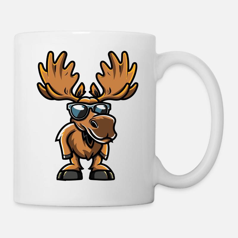 Moose Comic Cool - Mug - white