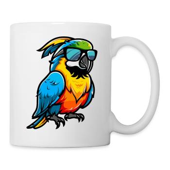 Papagai Bande dessinée Cool - Mug blanc - blanc - Droite