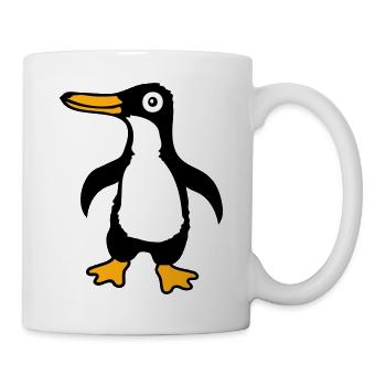 Pingouin mignon bébé enfant bambin heureux cool - Mug blanc - blanc - Droite