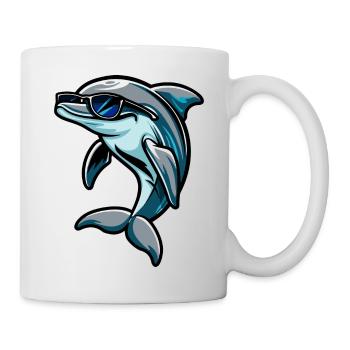 Dolphin Comic Cool - Mug - white - Right