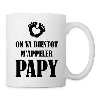 Bald werde ich Opa heißen - Tasse - Weiß - Rechts