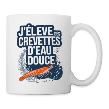 J'élève des crevettes d'eau douce - Mug blanc - blanc - Droite