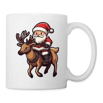 Cerf Père Noël Dessin animé - Mug blanc - blanc - Droite