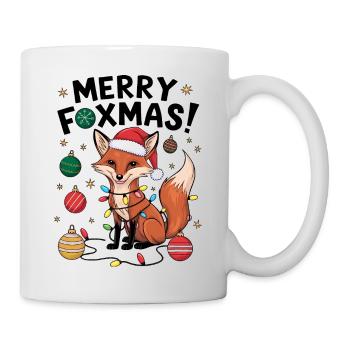 Fuchs Weihnachten Weihnachtspullover Merry Foxmas - Tasse - Weiß - Rechts