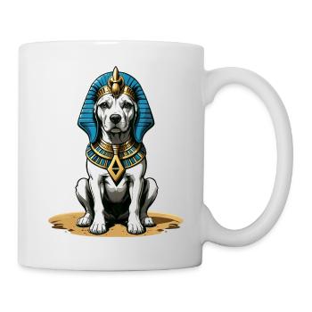 Dog Pharao Hund Ägypten Pyramide Geschenk - Tasse - Weiß - Rechts