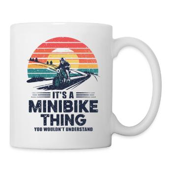 Minibike fan with heart - Mug - white - Right