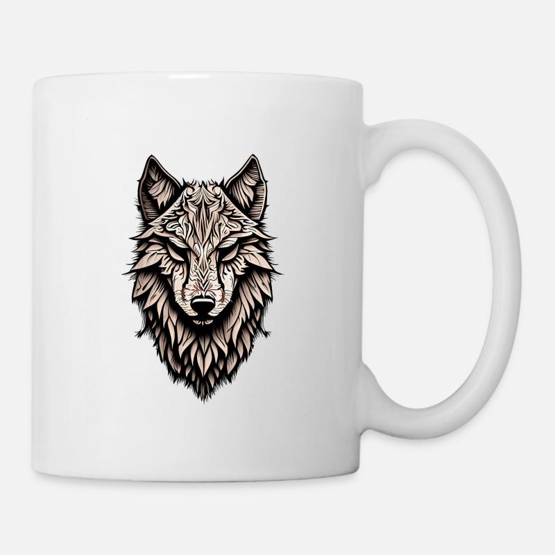 Wooden Wolf - Mug - white