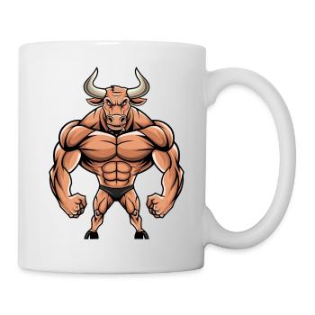 Stier - Tasse - Weiß - Rechts