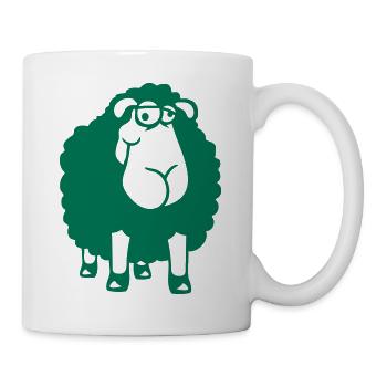 mouton a l’air stupide mignon drôle idiot cool - Mug blanc - blanc - Droite
