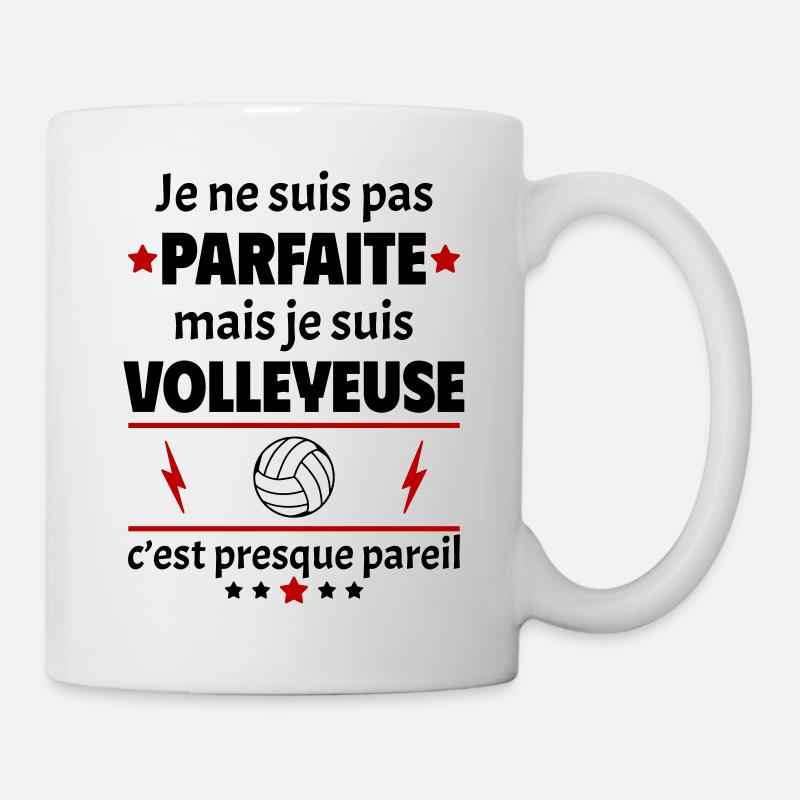Pas parfaite mais volleyeuse, fête des mères, noël - Mug blanc - blanc