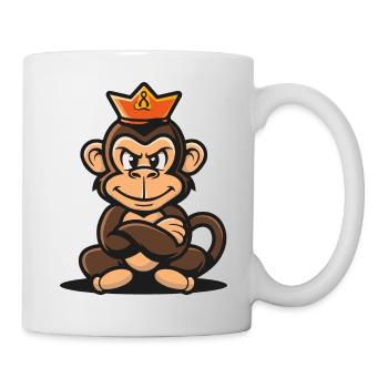 Couronne de dessin animé de singe - Mug blanc - blanc - Droite
