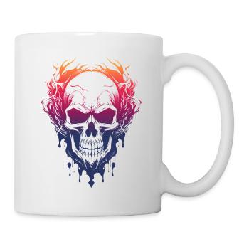 Crâne de hors-la-loi Gangs d’autoroutes Mort de motard - Mug blanc - blanc - Droite