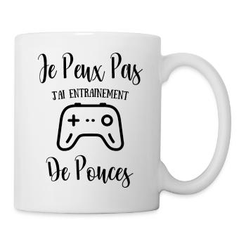 I can't I have thumb training - Mug - white - Right