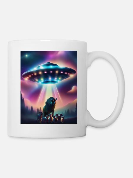 die Fliegende Untertasse - Tasse - Weiß