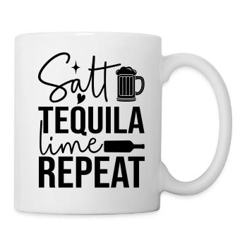 Salt tequila lime repeat - Mug - white - Right