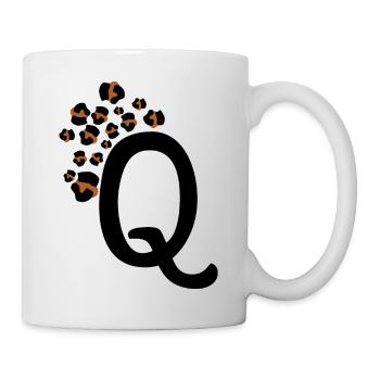 Lettre q motifs léopard - Mug blanc - blanc - Droite