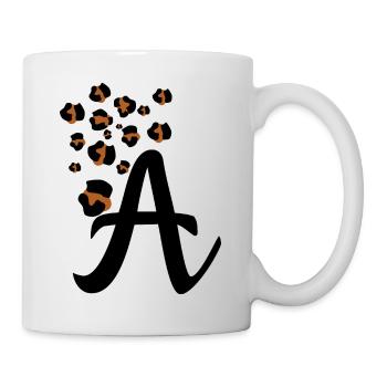 Lettre a motifs léopard - Mug blanc - blanc - Droite