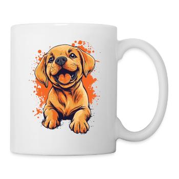 Labrador Welpe lustiger Hund Hunde - Tasse - Weiß - Rechts