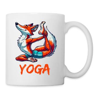 fuchs yoga - Tasse - Weiß - Rechts