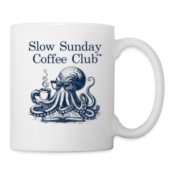Slow Sunday Octopus Coffee & Books - Mug - white - Right