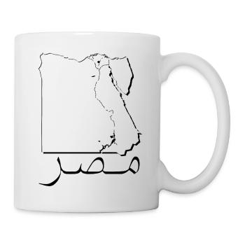 Ägypten Landkarte als Umriss EG - Tasse - Weiß - Rechts
