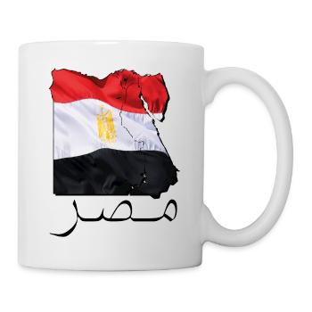 Egypt Flag in Egypt Map EC - Mug - white - Right