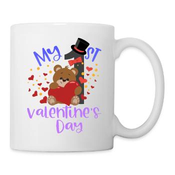 xoxo love you amore Blumen Frauen Valentinstag 14 - Tasse - Weiß - Rechts