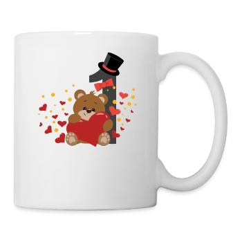 xoxo love you amore Blumen Frauen Valentinstag 14 - Tasse - Weiß - Rechts
