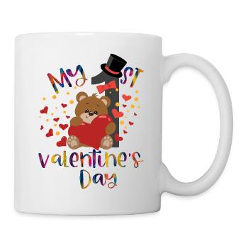 xoxo love you amore Flowers Women Valentine day 14 - Mug - white - Right