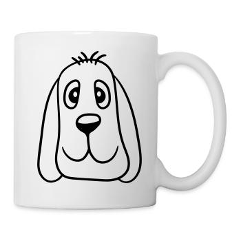 Visage de chien Petit Tête d’animal de compagnie Mignon - Mug blanc - blanc - Droite