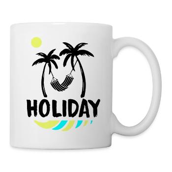 palms relax holiday - Tasse - Weiß - Rechts