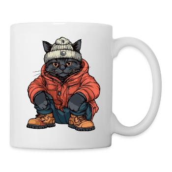 Cat Funny Winter - Mug - white - Right