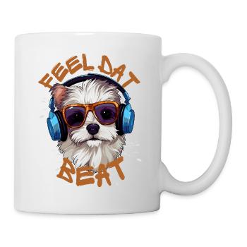 Feel Dat Beat - Cool Doggo - Mug - white - Right