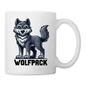 wolf comic - Tasse - Weiß - Rechts
