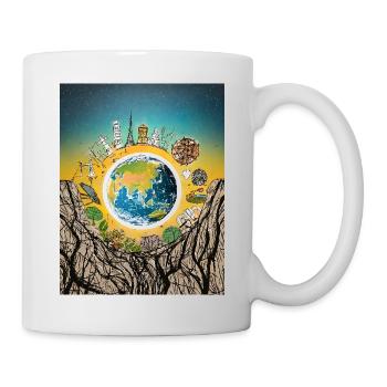 Die Erde - Tasse - Weiß - Rechts