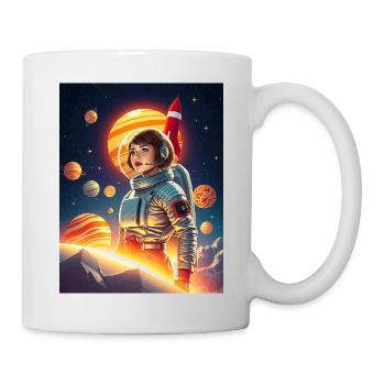 Astronaut in space - Mug - white - Right