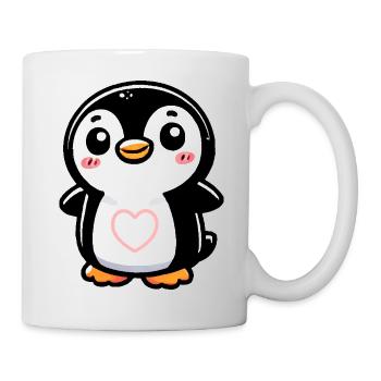 Penguin Comic Heart - Mug - white - Right