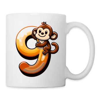 Kinderdesign – Kreatives Zahlen-Motiv Kollektion - Tasse - Weiß - Rechts