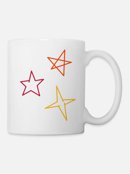 Etoiles tricolores - Mug blanc - blanc