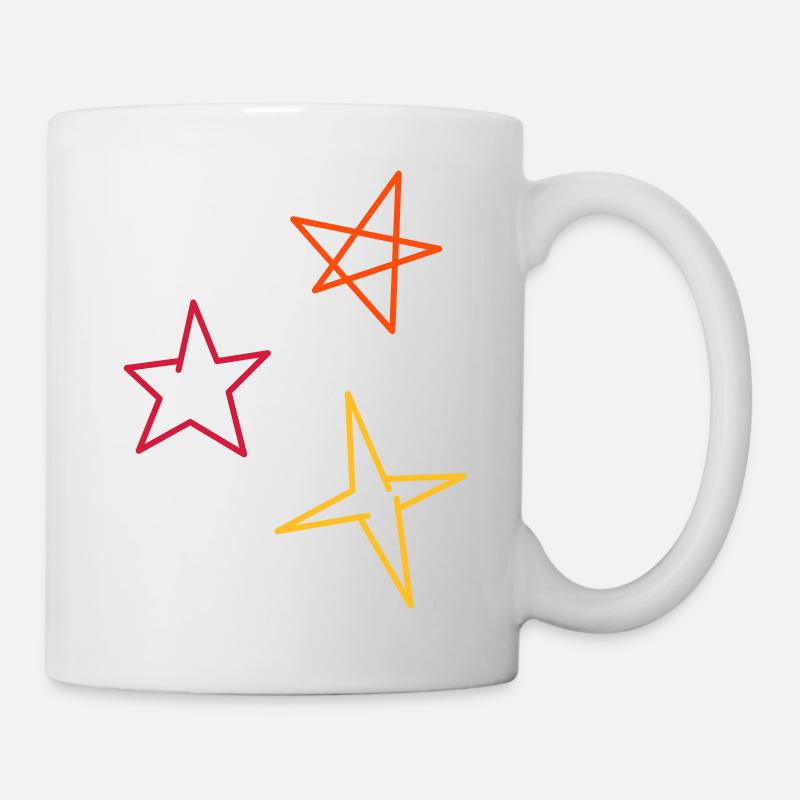 Etoiles tricolores - Mug blanc - blanc