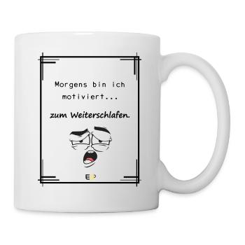 lustiger Spruch mit Cartoon - Tasse - Weiß - Rechts
