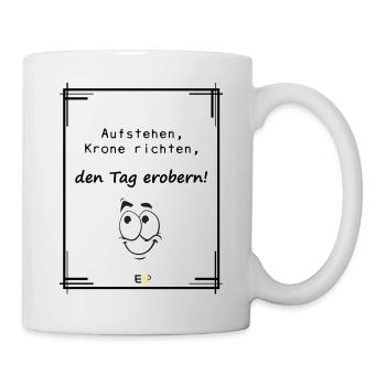 lustiger Spruch mit Cartoon - Tasse - Weiß - Rechts