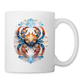 Signe du zodiaque Cancer - Mug blanc - blanc - Droite